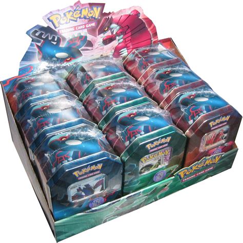 pokemon tin box with cards